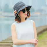 Big Hats Women's Striped Dome Sun-Proof Sun Hat