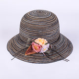Big Hats Women's Striped Dome Sun-Proof Sun Hat