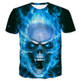 Skull T Shirt Printed round Neck Slim Fit