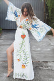 Beth Dutton Bohemian Dress Embroidery Hollow Tassel V-neck Vintage