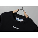 Off White Pullover Sweatshirts Autumn And Winter Arrow Print Round Neck Long Sleeve Sweater Owt
