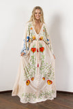 Beth Dutton Bohemian Dress Embroidery Hollow Tassel V-neck Vintage
