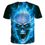Skull T Shirt Printed round Neck Slim Fit