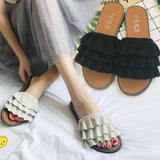 Women Open Toe Sandals Flats Summer Fashion Flat Heel Sandals Beach Women