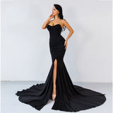 Skin Tight Long Dresses Dress Solid Color Gown