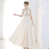 Long Homecoming Dresses Summer Toast Dress Host Female Hollow Dress