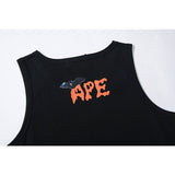 Bape Bearbrick T Shirt Cartoon Pattern Teen Casual Vest