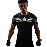 Skull T Shirt short sleeve tights Avengers Iron Man T-shirt men's outdoor fitness running