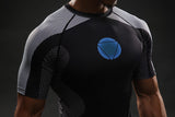 Skull T Shirt short sleeve tights Avengers Iron Man T-shirt men's outdoor fitness running