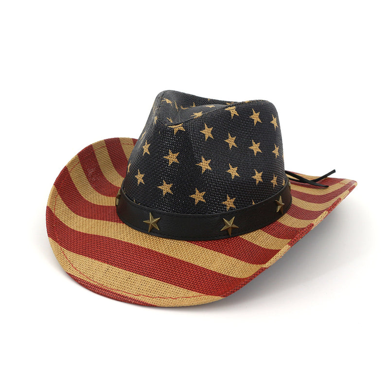 Black Cowboy Hat Cowboy Hat Summer Grassland Straw Hat