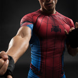 Skull T Shirt short sleeve tights Avengers Iron Man T-shirt men's outdoor fitness running