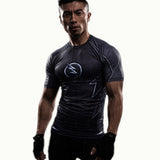 Skull T Shirt short sleeve tights Avengers Iron Man T-shirt men's outdoor fitness running
