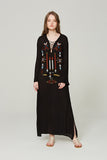 Beth Dutton Bohemian Dress Winter Autumn Midi Dresses Embroidered Maxi Dress