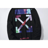 Off White Hoodie With Arrow Print Ow Hooded Sweater Youth Hoodie Men'S Casual Owt