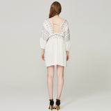 Beth Dutton Bohemian Summer Spring Midi Dress Embroidery Short Dress