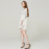 Beth Dutton Bohemian Summer Spring Midi Dress Embroidery Short Dress