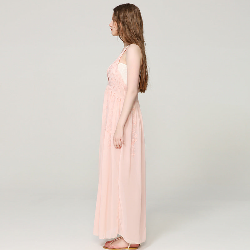 Beth Dutton Bohemian Dress V-neck Pink Dress