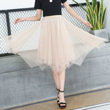 MIDI Mauve Skirt Summer Skirt Tulle Skirt Skirt Golden Edge Skirt