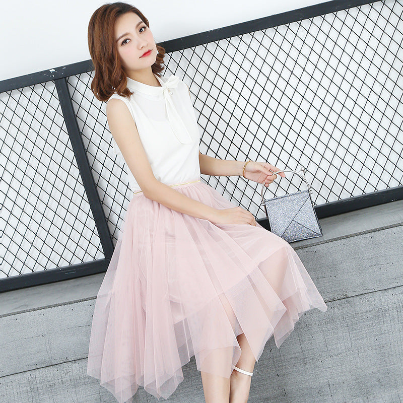 MIDI Mauve Skirt Summer Skirt Tulle Skirt Skirt Golden Edge Skirt