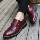 Men's Dress Shoes Classic Leather Oxfords Casual Cushioned Loafer Summer Leisure Retro Business Shoes