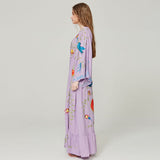 Beth Dutton Bohemian Dress Winter Autumn Maxi Dresses Flowers Embroidered V-neck