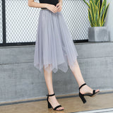 MIDI Mauve Skirt Summer Skirt Tulle Skirt Skirt Golden Edge Skirt