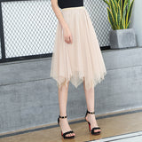 MIDI Mauve Skirt Summer Skirt Tulle Skirt Skirt Golden Edge Skirt