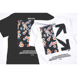 Off White T Shirt Graffiti Arrow Print Short Sleeve Tshirt Men'S Clothing Owt