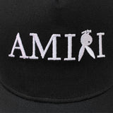 Amiri Hat Peaked Cap Sunshade Beach Casual Hat Adjustable Metal Lock Baseball Cap