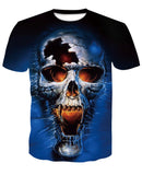 Skull T Shirt Skull Printed round Neck