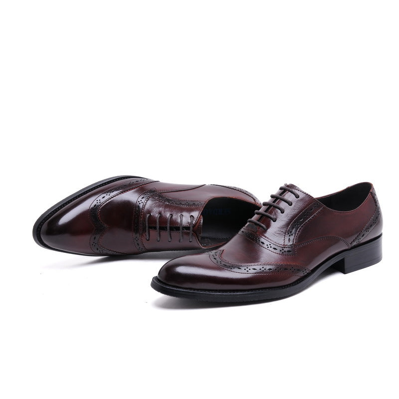 Men's Dress Shoes Classic Leather Oxfords Casual Cushioned Loafer Business Formal Wear Men