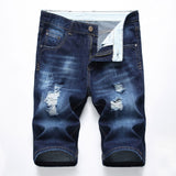 Men Denim Shorts Men's Jeans Shorts Hole Light