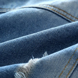 Children Jean Jackets Autumn Denim with Hole Coat Jacket