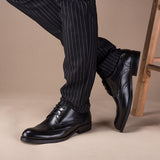 Men's Dress Shoes Classic Leather Oxfords Casual Cushioned Loafer Men's Formal Wear Business Casual Shoes