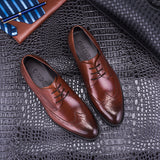 Men's Dress Shoes Classic Leather Oxfords Casual Cushioned Loafer Men's Formal Wear Business Casual Shoes