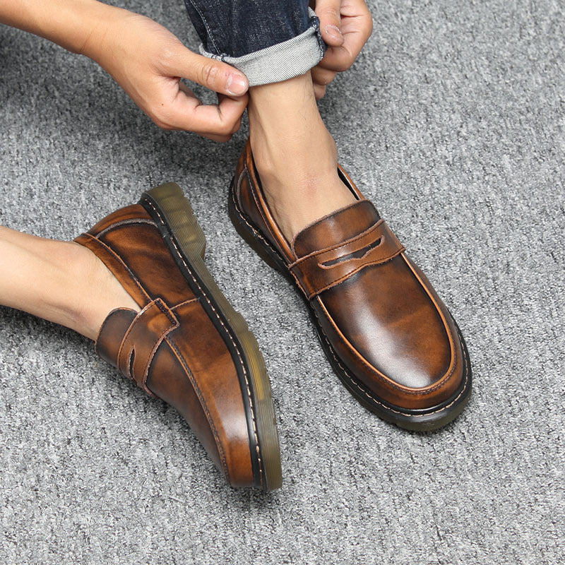 Men's Loafers Relaxedfit Slipon Loafer Men Shoes Leather Case Men Casual and Comfortable