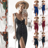 Burgundy Dress Formal Slit Dress