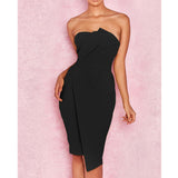 Maxi Burgundy Dress Formal Lady Sexy Dress Wipe Backpack Hip Dress