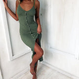Burgundy Dress Formal Slit Dress