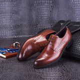 Men's Dress Shoes Classic Leather Oxfords Casual Cushioned Loafer Men's Formal Wear Business Casual Shoes