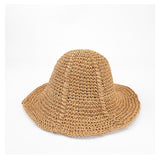 Straw Hat Straw Hat Female Summer Bucket Hat Beach Sun-Proof Bucket Hat