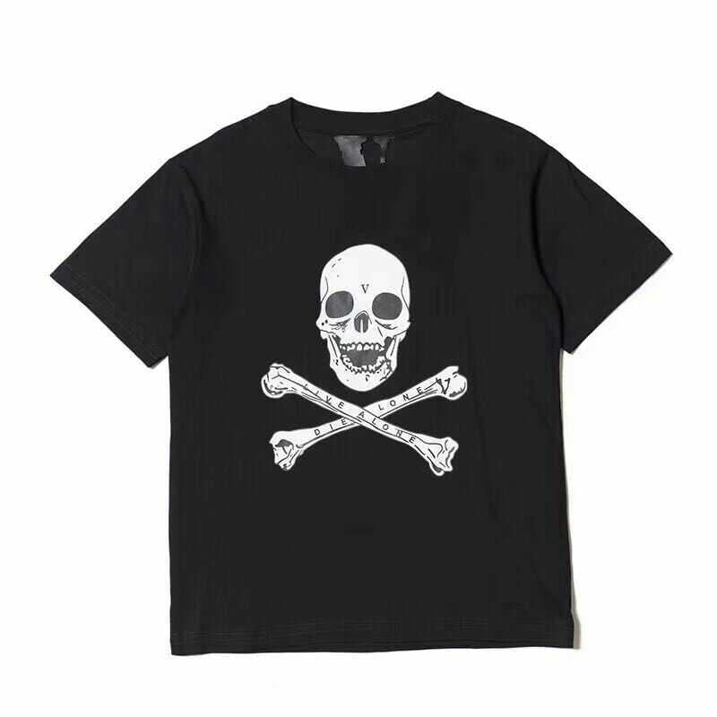 Skull Apparel Big V Skull Head Halloween Black, Short Sleeve