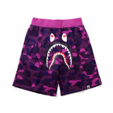 Bathing Ape Shorts Men's Shark Head Camouflage Elastic Waist Fifth Pants Middle Pants Casual Shorts