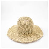 Straw Hat Straw Hat Female Summer Bucket Hat Beach Sun-Proof Bucket Hat