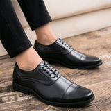 Men's Dress Shoes Classic Leather Oxfords Casual Cushioned Loafer Men's Formal Wear plus Size Summer