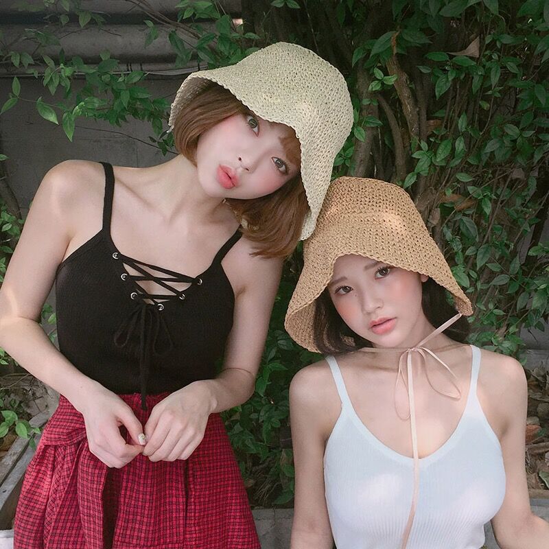 Straw Hat Women's Beach Summer Sunshade Straw Hat Vacation Outdoor