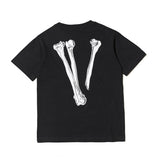 Skull Apparel Big V Skull Head Halloween Black, Short Sleeve