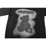 Men Sweater Cartoon Bear Brocade Sweater Men's Trendy Pullover
