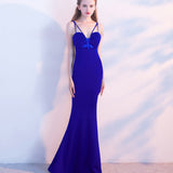 Burgundy Dress Formal Elegant Slim Black Mermaid Host Dress