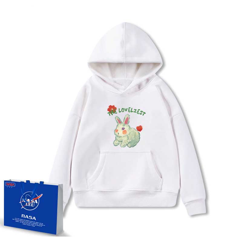 Nasa Children Hoodie Nasa Hooded Sweater Women'S Loose Fleece-Lined